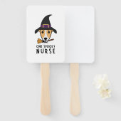 Hond Dagen van Oktober Een Spooky Verpleegkundige  Handwaaier (Voorkant en achterkant)
