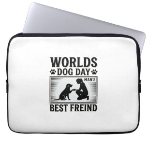 Hond Dags Beste Vriend van de Man Vintage Laptop Sleeve