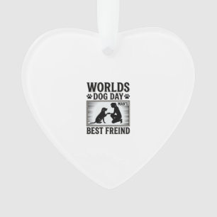 Hond Dags Beste Vriend van de Man Vintage Ornament