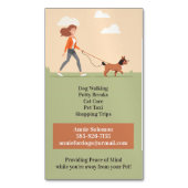 Hond Dagverzorging Wandelen Huisdier Zitten Magnetisch Visitekaartje (Voorkant Verticaal)