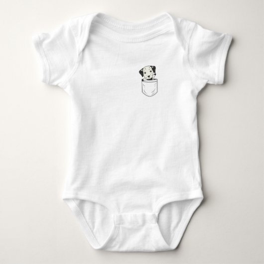 Hond Dalmatische Retriver Schattigee Honden Borstz Romper (Voorkant)