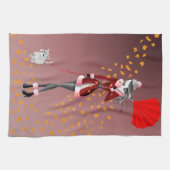 Hond & Dame Herfstbladeren Rood Theedoek (Horizontaal)