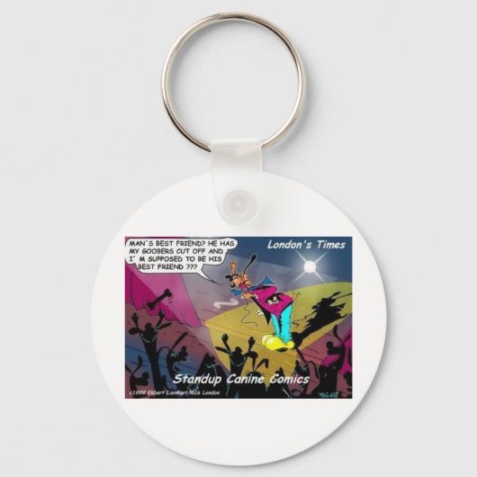 Hond de beste vriend van de mens? Grappige cadeaus Sleutelhanger (Voorkant)