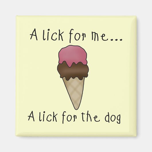 Hond delen Ice Cream Tshirts en geschenken Magneet (Voorkant)