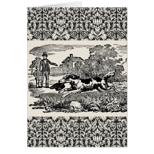 Hond die antiek huisdier art Victoriaans illustrat (Voorkant)