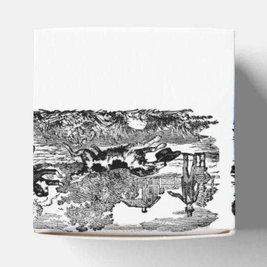 Hond die antiek huisdier art Victoriaans illustrat Bedankdoosjes (Bovenkant)