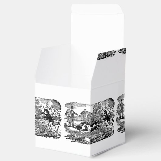 Hond die antiek huisdier art Victoriaans illustrat Bedankdoosjes (Geopend)