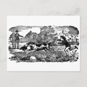 Hond die antiek huisdier art Victoriaans illustrat Briefkaart (Voorkant)