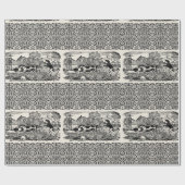 Hond die antiek huisdier art Victoriaans illustrat Cadeaupapier (Vlak)