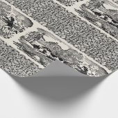 Hond die antiek huisdier art Victoriaans illustrat Cadeaupapier (Hoek)