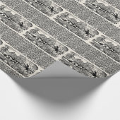 Hond die antiek huisdier art Victoriaans illustrat Cadeaupapier (Hoek)