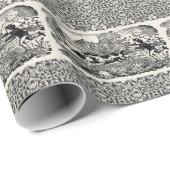 Hond die antiek huisdier art Victoriaans illustrat Cadeaupapier (Rol Hoek)