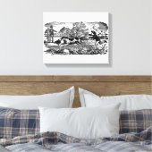 Hond die antiek huisdier art Victoriaans illustrat Canvas Afdruk (Insitu (Slaapkamer))