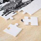 Hond die antiek huisdier art Victoriaans illustrat Legpuzzel (Zijkant)