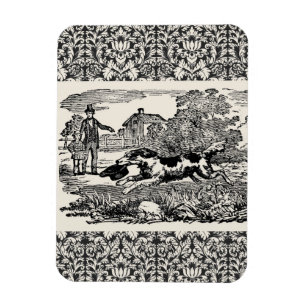 Hond die antiek huisdier art Victoriaans illustrat Magneet