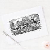 Hond die antiek huisdier art Victoriaans illustrat Rechthoekige Sticker (Envelop)