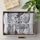 Hond die antiek huisdier art Victoriaans illustrat Tissuepapier (Geschenk)