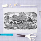 Hond die antiek huisdier art Victoriaans illustrat Tissuepapier (Craft)