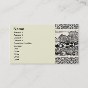 Hond die antiek huisdier art Victoriaans illustrat Visitekaartje