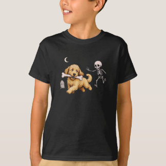 Hond Die Bot Steelt Van Skelet Goldendoodle Meme T-shirt