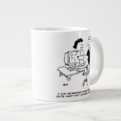 Hond die computerspelletjes speelt. grappig grote koffiekop (Voorkant rechts)