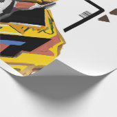 Hond die een pak draagt: digitale kunst cadeaupapier (Hoek)