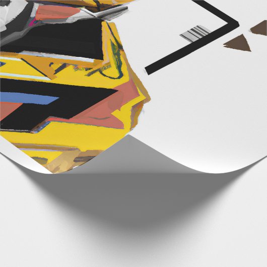 Hond die een pak draagt: digitale kunst cadeaupapier (Hoek)