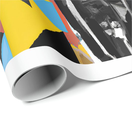 Hond die een pak draagt: digitale kunst cadeaupapier (Rol Hoek)