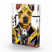 Hond die een pak draagt: digitale kunst fotoblokken (Rechts)