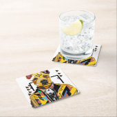 Hond die een pak draagt: digitale kunst kartonnen onderzetters (Insitu)