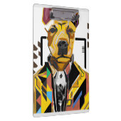 Hond die een pak draagt: digitale kunst klembord (Rechts)