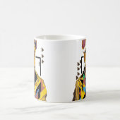 Hond die een pak draagt: digitale kunst koffiemok (Center)