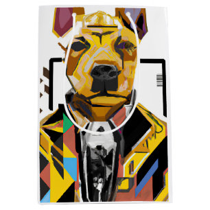Hond die een pak draagt: digitale kunst medium cadeauzakje