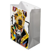 Hond die een pak draagt: digitale kunst medium cadeauzakje (Achterkant Gekanteld)