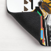 Hond die een pak draagt: digitale kunst muismat (Hoek)