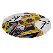 Hond die een pak draagt: digitale kunst snijplank (Hoek)