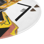 Hond die een pak draagt: digitale kunst snijplank (Hoek)