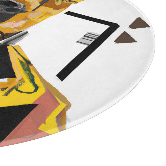 Hond die een pak draagt: digitale kunst snijplank (Hoek)