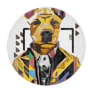Hond die een pak draagt: digitale kunst snijplank