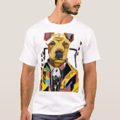 Hond die een pak draagt: digitale kunst t-shirt (Voorkant)