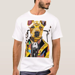 Hond die een pak draagt: digitale kunst t-shirt