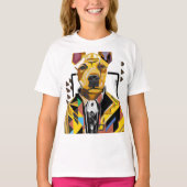 Hond die een pak draagt: digitale kunst t-shirt (Voorkant)