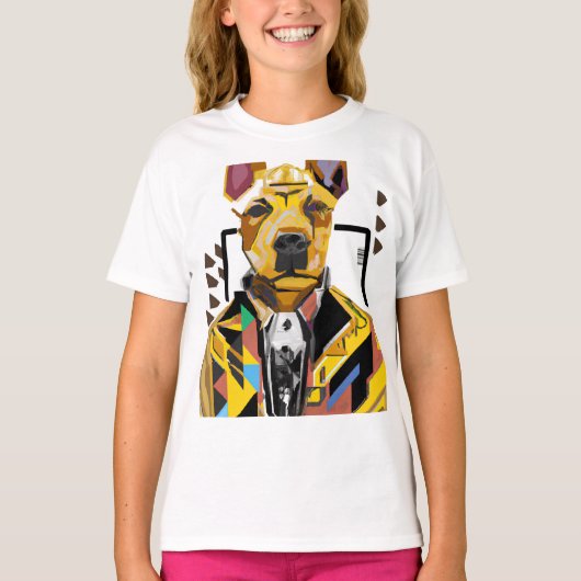 Hond die een pak draagt: digitale kunst t-shirt (Voorkant)