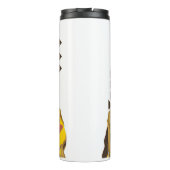 Hond die een pak draagt: digitale kunst thermosbeker (Achterkant)