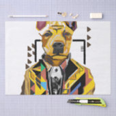 Hond die een pak draagt: digitale kunst tissuepapier (Craft)