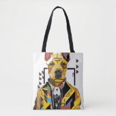 Hond die een pak draagt: digitale kunst tote bag (Voorkant)