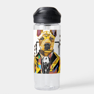 Hond die een pak draagt: digitale kunst waterfles