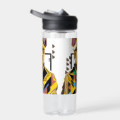 Hond die een pak draagt: digitale kunst waterfles (Rechts)