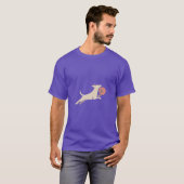 hond die hoepels schiet t-shirt (Voorkant volledig)