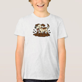 Hond die in de modder speelt Tri-Blend shirt
